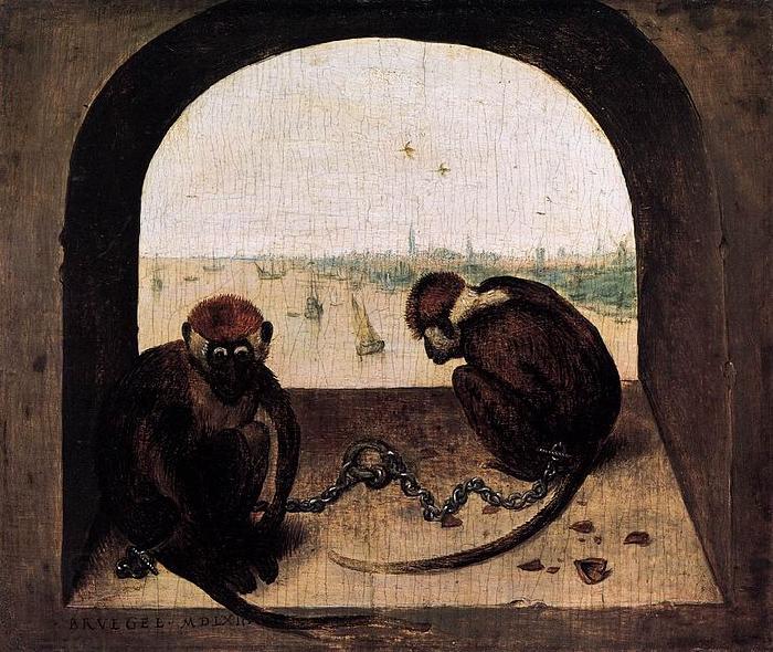 Pieter Bruegel the Elder Two Chained Monkeys China oil painting art